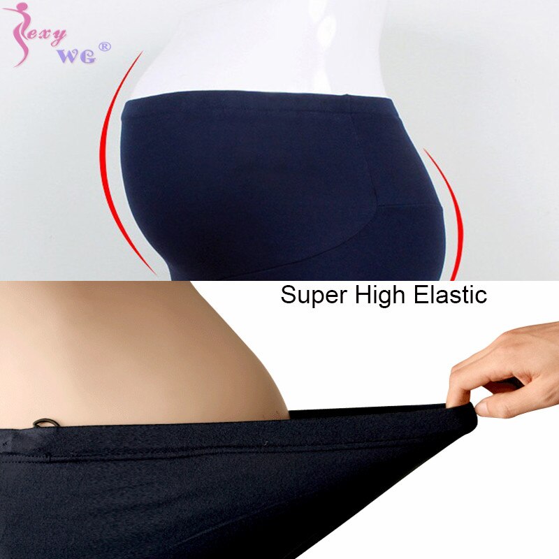 Sexywg kvinders leggings til gravide i bomuld til gravide i formning af leggings til gravide.