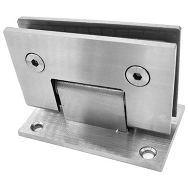 2 Stks Douche Glas Beugels 90 Graden Rvs Glas Panel Clip Plank Ondersteuning Klem voor Badkamer, Kantoor, Restaurant