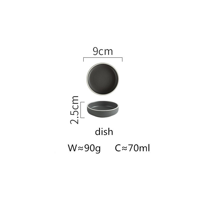 Nordic Ceramic Tableware Matte Glaze Steak Food Plate Bowl Dinner Dish Porcelain Dinnerware Set For Family Hotel 1pc: dish
