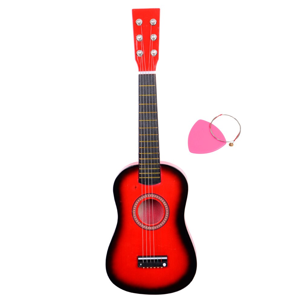1pc akustisk guitar nyttig 23 tommer guitar musikinstrument guitar til hjemmet: Rød