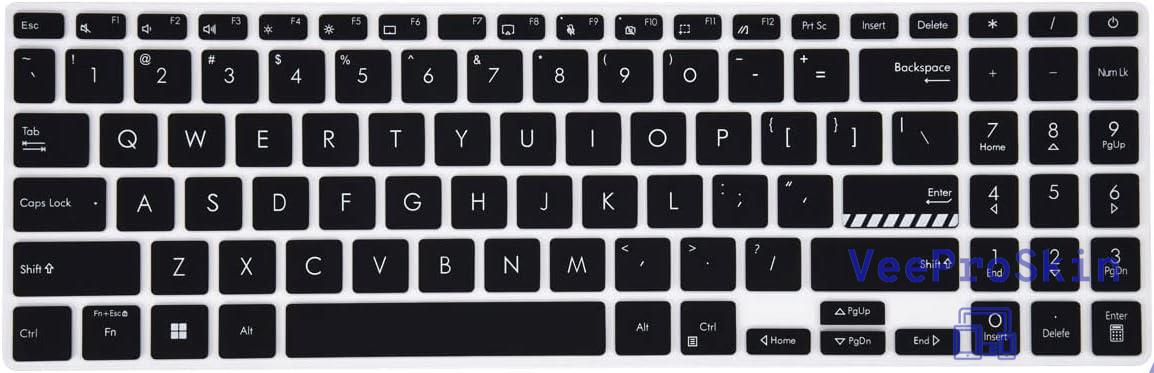 Silicone Laptop Keyboard Cover Skin For Asus Vivobook 15 OLED ( X1505 / M1505), Asus Vivobook 15 ( F1504 / X1504 ) 15.6''