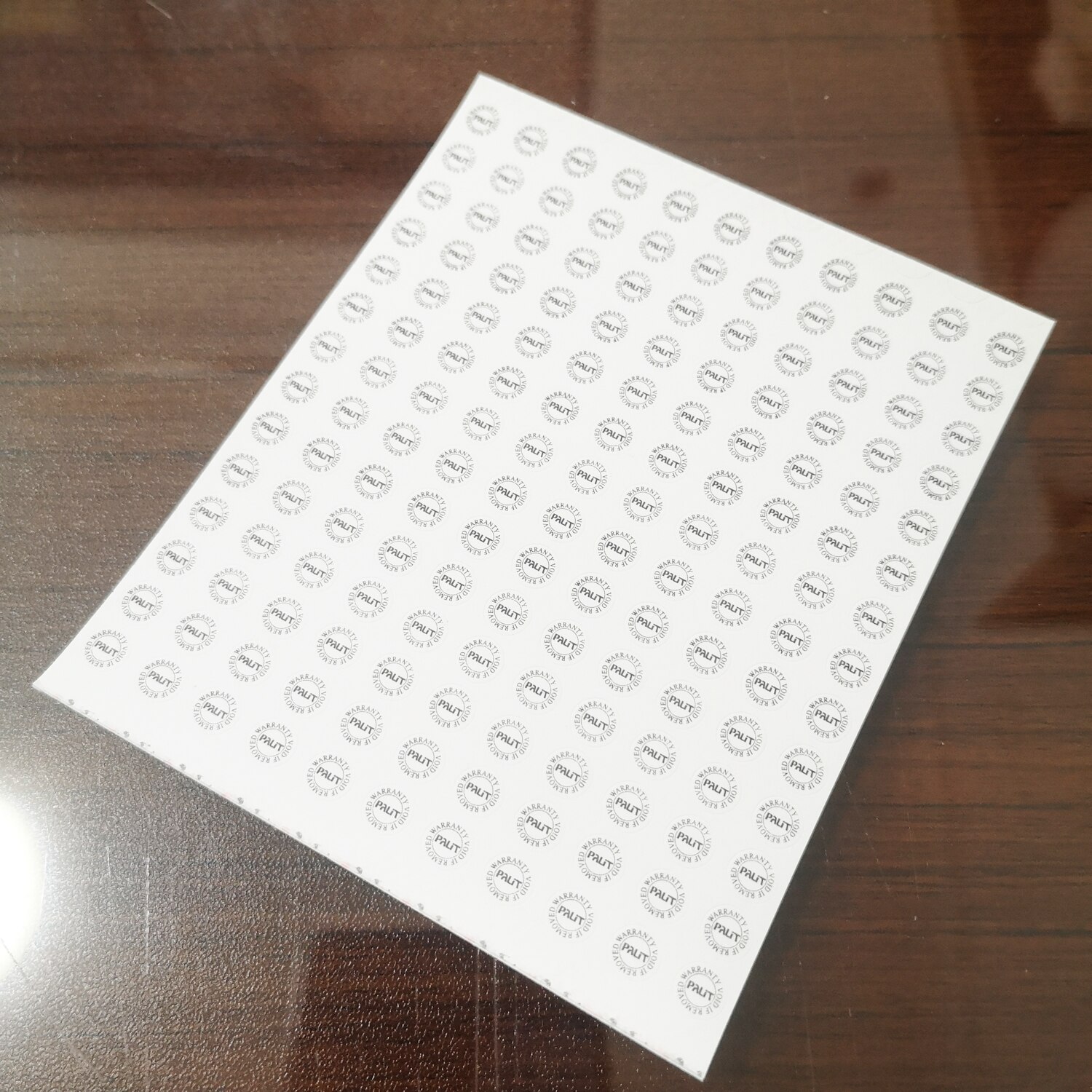 300 pcs of 6 mm PALIT WARRANTY VOID IF REMOVED Brittle Material Seal Stickers V48