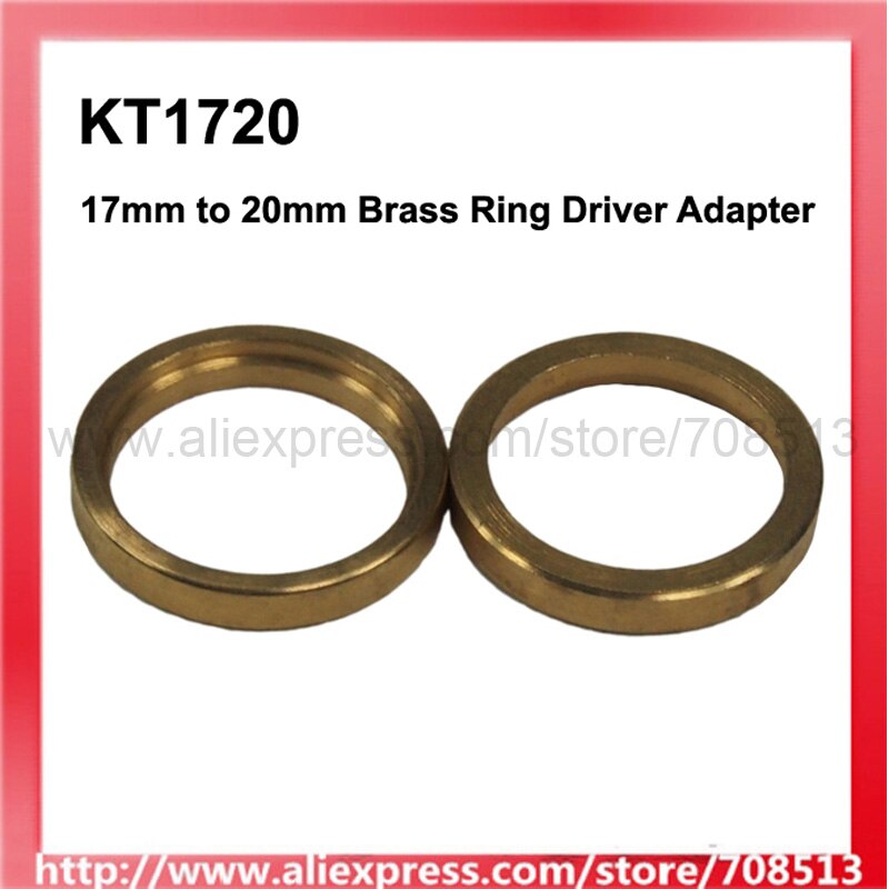 Kt1720 17mm ( indre ) to 20mm ( ekstern) messing ring driver adapter  (5 stk)