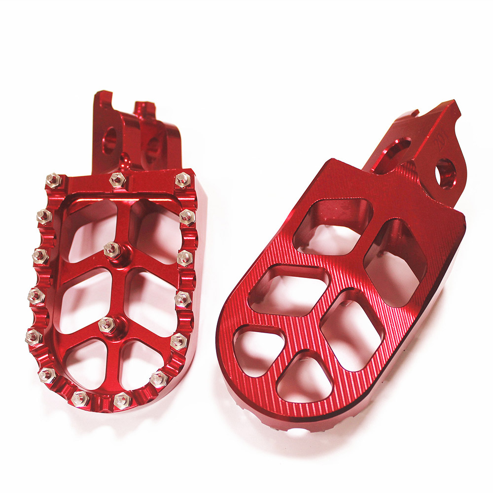 Para Honda CRF450R CRF450X CRF450L CRF450 CRF 450 R L X 450R 450X 450L accesorios de motocicleta reposapiés pedales: Rojo