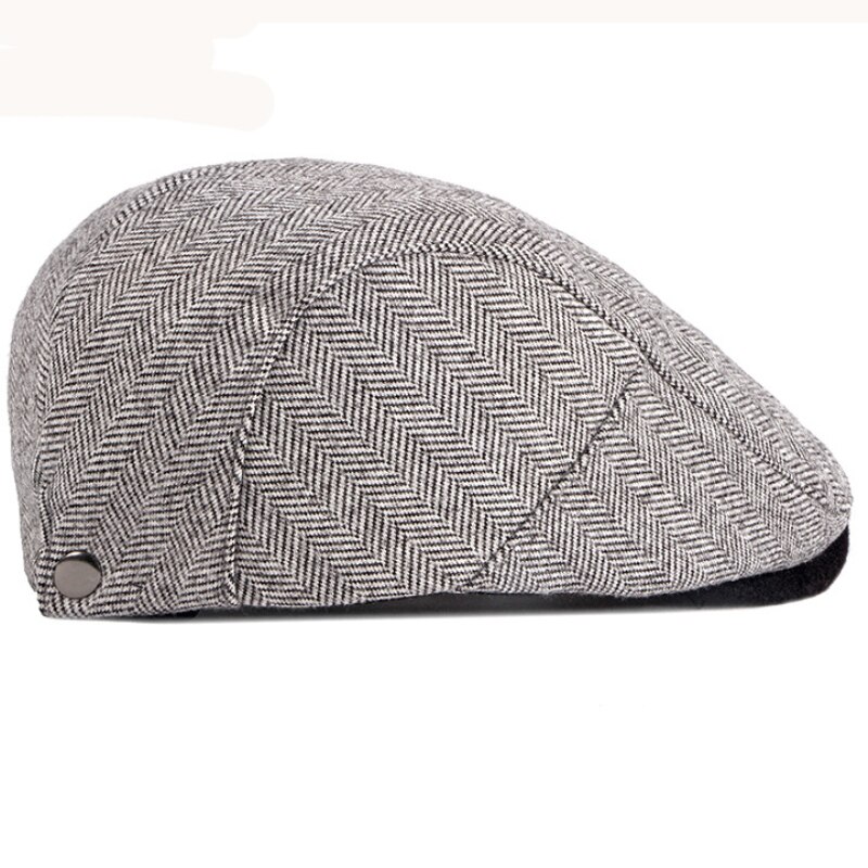 Gorro de otoño invierno HT3330 para hombre y mujer, boina Vintage a rayas, boina de pintor, sombrero plano, hiedra, Newsboy