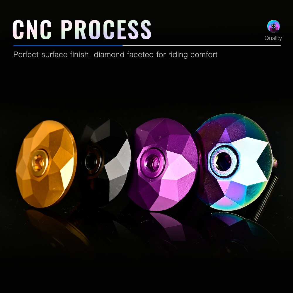 Tappo per cuffia per bicicletta Blu bruciato MTB Attacco manubrio per bici da strada Copri tappo superiore con vite per tubo sterzo forcella da 28,6 mm Accessori per ciclismo