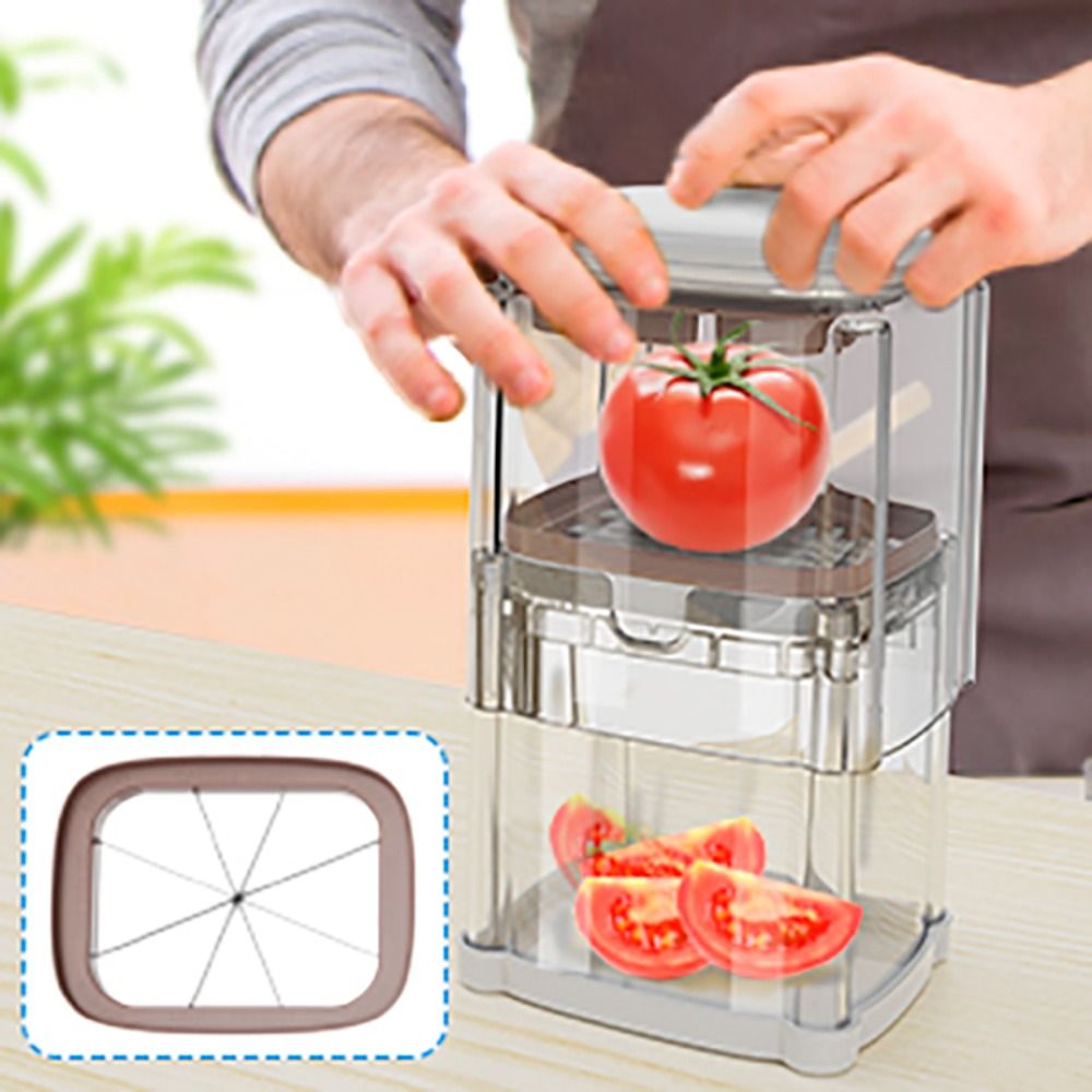 Küchenhelfer, manueller Pommes-Frites-Schneider, Handpresse mit 4 Klingen, Gemüseschneider, 4-in-1, effizienter Obstschneider zum Kochen