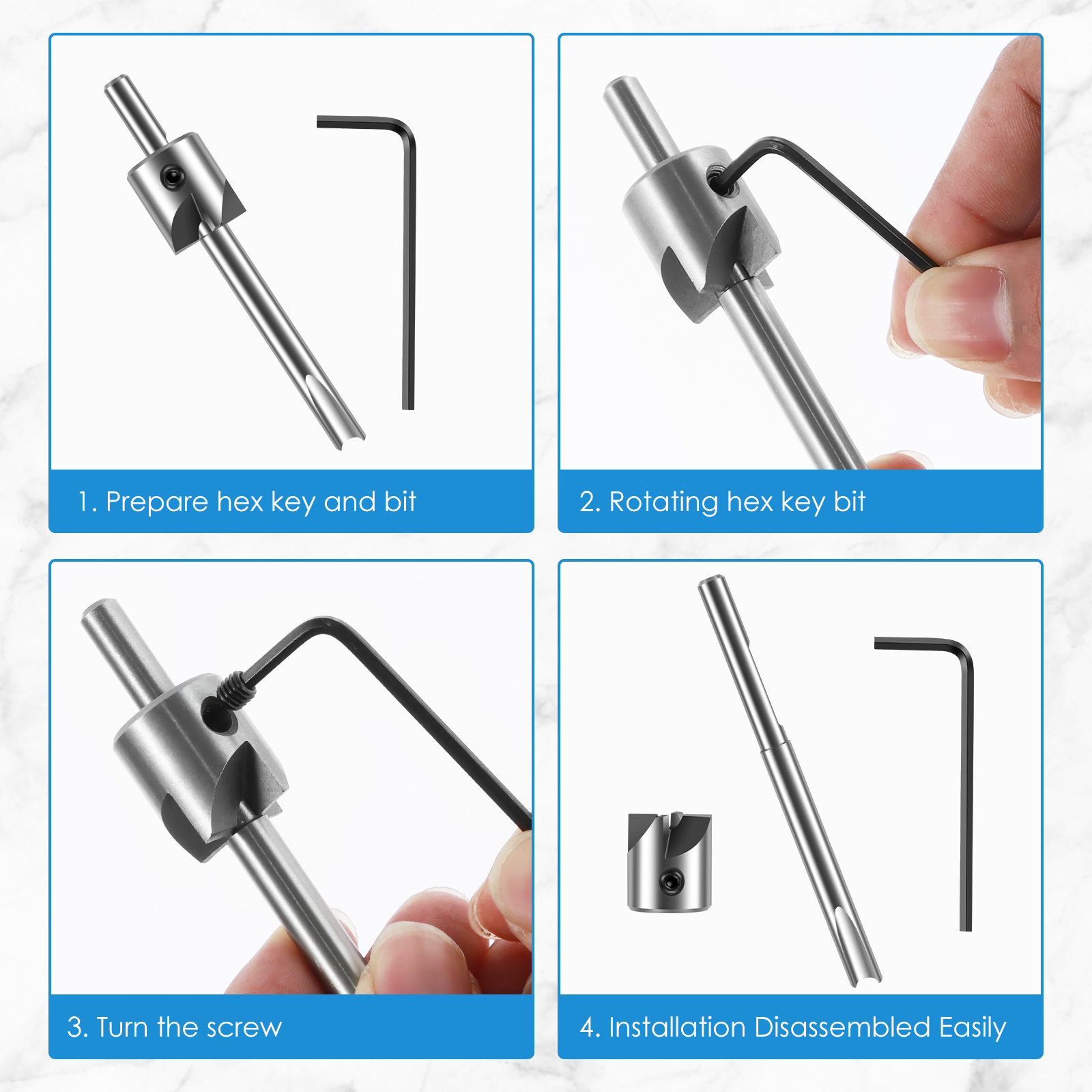 Recortadora de barril de pluma, Kit de torneado de madera, pluma de acero de alta velocidad, cabezal de corte, cortador de molino de carpintería, juego de herramientas