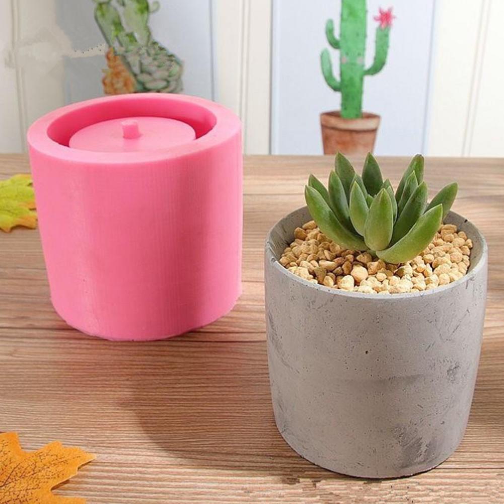 Silicone Mold Round Mini Succulent Pot in Flower Pots Plant Set Cement Pot Handmade Clay Craft Heat Resistant Succulent Pot Mold