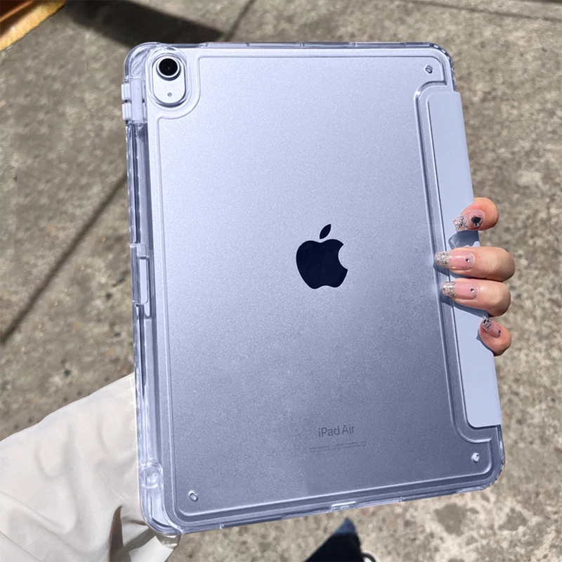 With Pencil Holder Case For IPad Pro 11 IPad 10th Generation IPad 10.2 8th 9th A16 Cover Air6 5 4 10.9 Pro 12.9 13 M3 M2