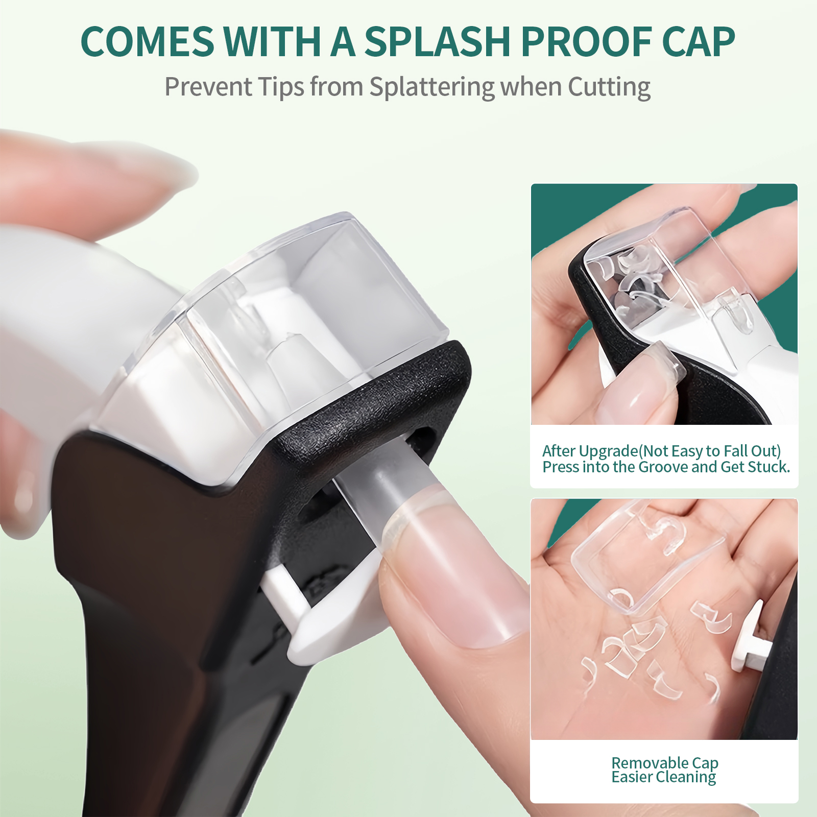 NAILPOP Verstellbarer Acryl-Nagelknipser mit Sizer, professionelles Nagelspitzen-Cutter mit Edelstahlklinge, Trimmer, Manikübetreffend-Werkzeug