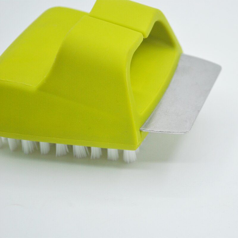 Salt Plate Scrubber Brush Green Handled Salt Block Cleaning Brush For Kitchen Dish Bowl Barbecue Cleaner Tools Home Accessories