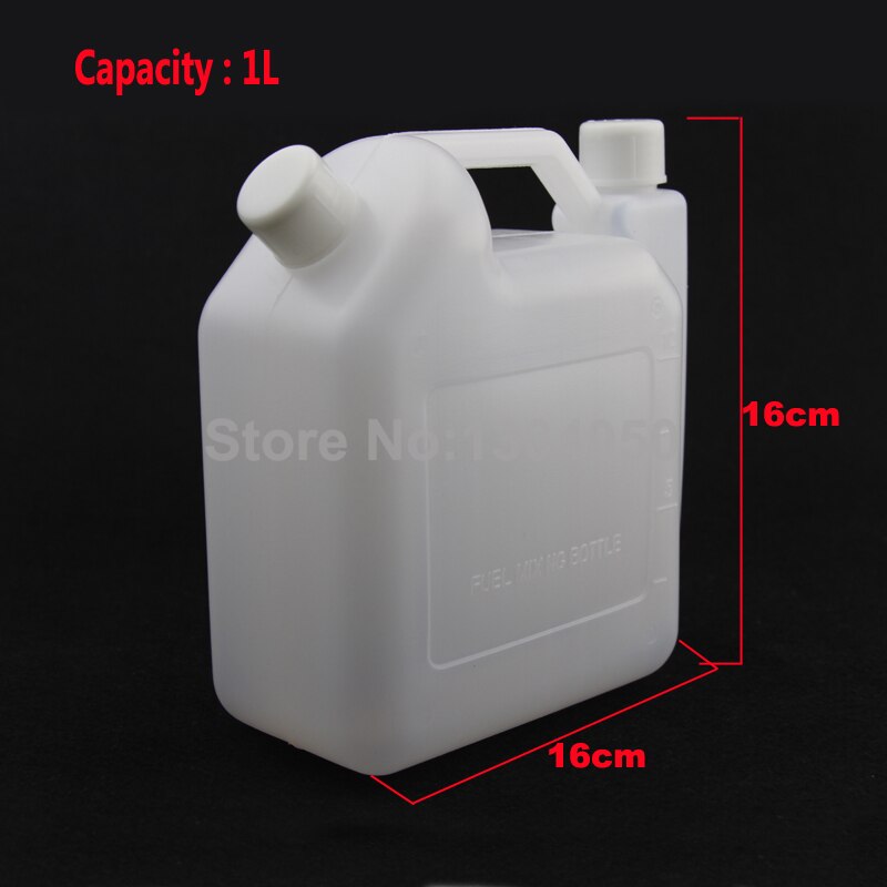 2-Takt Benzin-Öl-Mischflasche 1L - Mit Markierungen 25:1 Bis 50:1