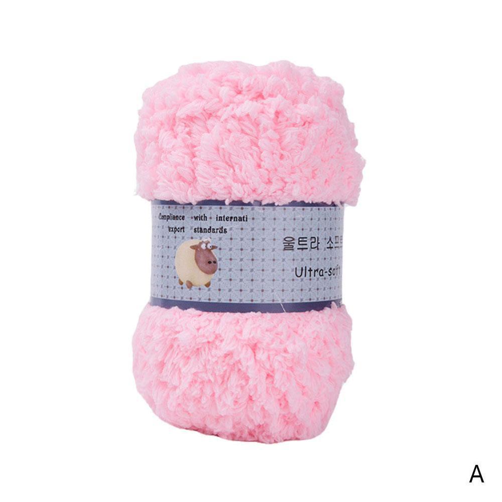 Soft Smooth Yarn Baby Knitting Wool Yarn Thick Yarn Fiber Velvet Yarn Hand Knitting Wool Crochet Yarn for DIY Sweater: A