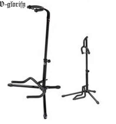 Support Guitare/basse AUNA – Trépied Pliable Réglable 57–72,5 Cm – Stable, Antidérapant, Protection Mousse – Noir