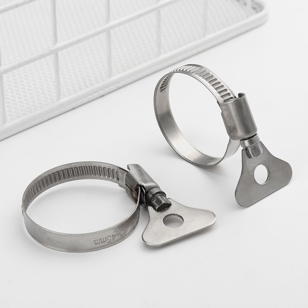 201 Edelstahl Wurm Getriebe Schlauch Klemme Einstellbare 10-60mm Klemme Schlüssel Schlauch Clip Für Wasser Rohr Sanitär Automobil Mechanische