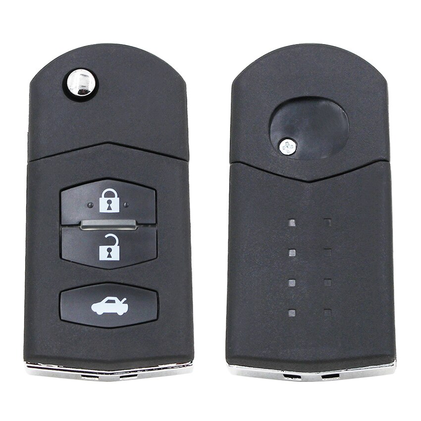 3/4 buttons Flip Remote Key Fob Shell Case fob 4 Button for Mazda 3 5 6 RX-8 CX-7 CX-9 RX-8 with uncut HU133 blade