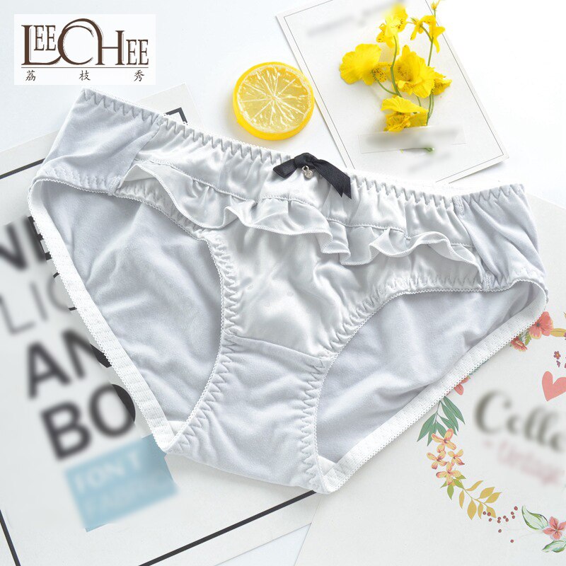 Japanese big red Dingyuan simple cotton ladies underwear cotton embroidered lace sexy large size underwear JF3009