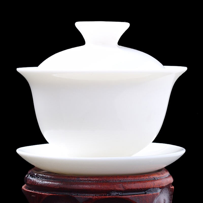 Yangzhi, Jade, Handmade, Sancai, Covered Bowl, Tea Cup, Tea Set, Sopera De Ceramica Jingdezhen Tea Cup Chrysanthemum Tea