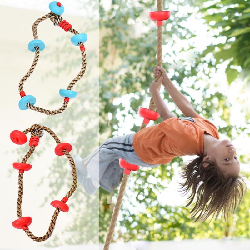 Kleurrijke Klimmen Touw Swing Kids Tuin Speeltuin Achtertuin Outdoor Swing Games Klimmen Apparatuur Set Kids Fitness Speelgoed