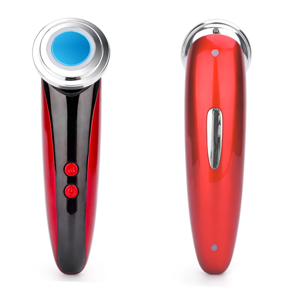 dispositivo de belleza EMS de radiofrecuencia RF LED Facial luz azul roja fotón limpieza Facial levantamiento Tighte eliminación de arrugas cuidado de los ojos