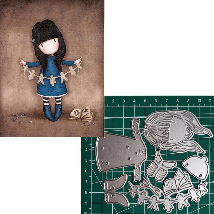 Craft Paper Dies Cut For Card Making Spain Girl Doll Diy Scrapbooking Dies Metal Embossing Nouveau Arrivage 30: 37
