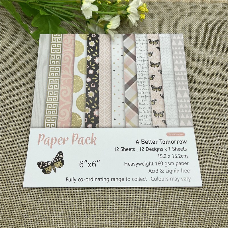 12pc meaning paper pack ours patterned paper Scrapbooking paper pack handmade craft paper craft Background pad Paper Craft