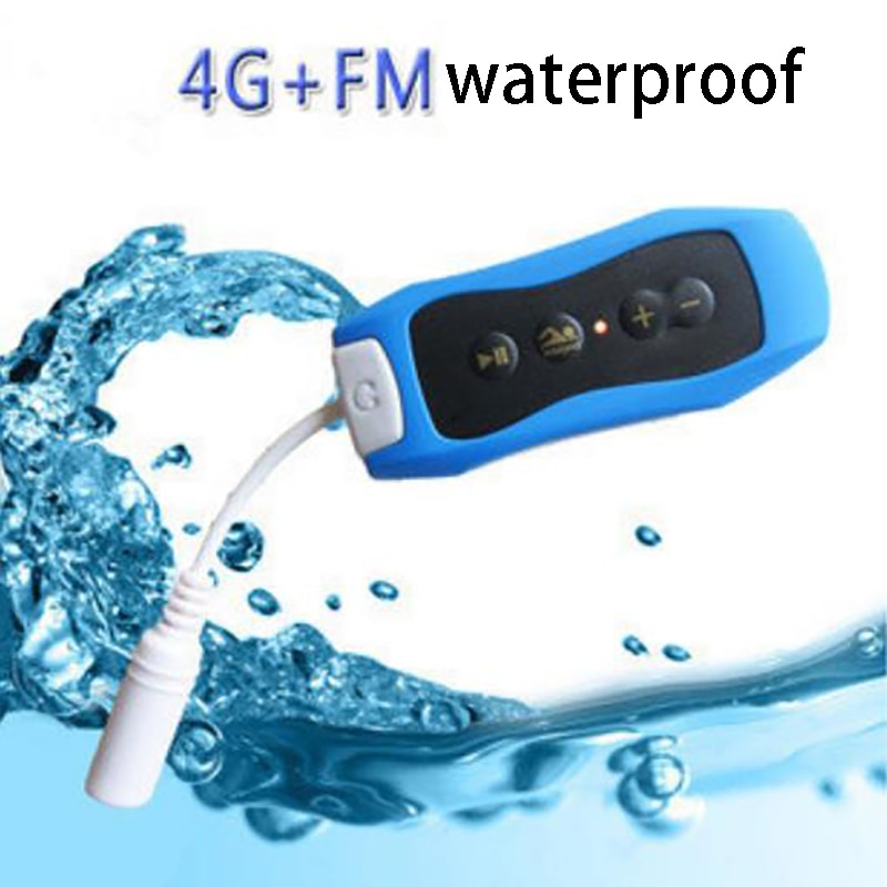 IPX8 reproductor de Mp3 para natación a prueba de agua, auriculares para reproductor de música con función Shuffle con auriculares para nadar Radio FM 4G 8G al aire libre