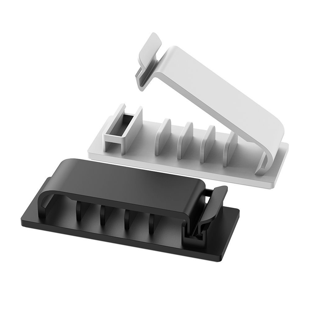 Computer desk wiring organizer, desktop dual-purpose cable organizer, no punching, branching and fixing device, storage: WHITE