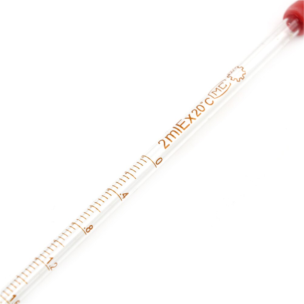 1pc 0.5ml/2ml/3ml rött gummihuvud glaspipett glaspipett laboratoriepipett med skallinje transparent