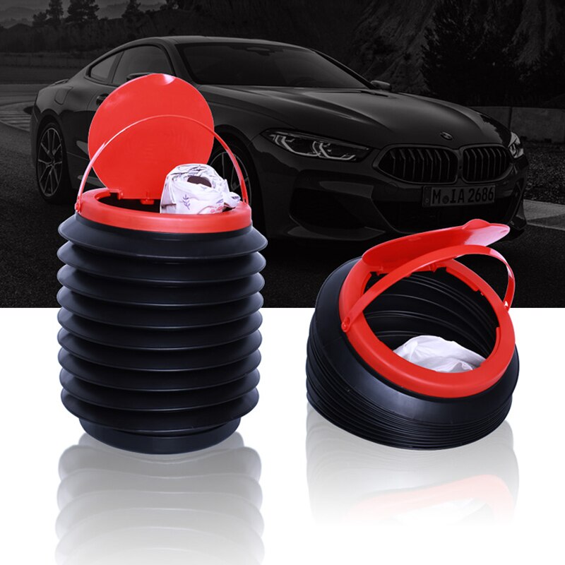 Folding Car Trash Bin Garbage Can Portable Water Storage Wash Telescopic Bucket Buckets Outdoor Fishing Buckets Car Trash