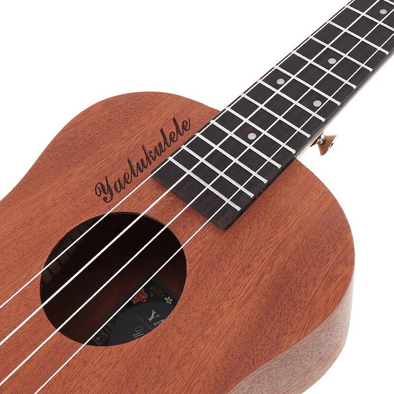 Ukulele akustisk gitarr sapele trä ukulele hawaii 4 strängad gitarr