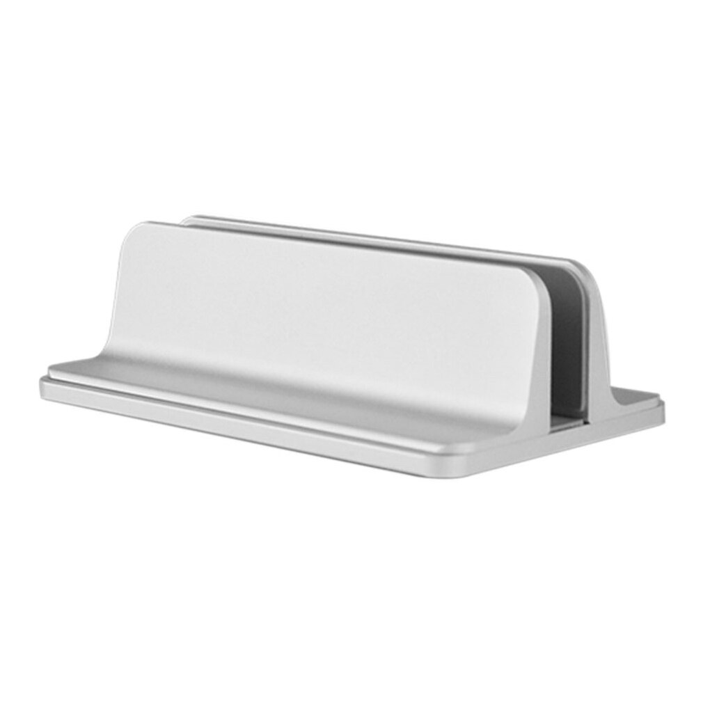 Verticale Verstelbare Laptop Stand Aluminium Notebook Mount Ondersteuning Base Houder Notebook Computer Beugel Voor Macbook Pro: Silver