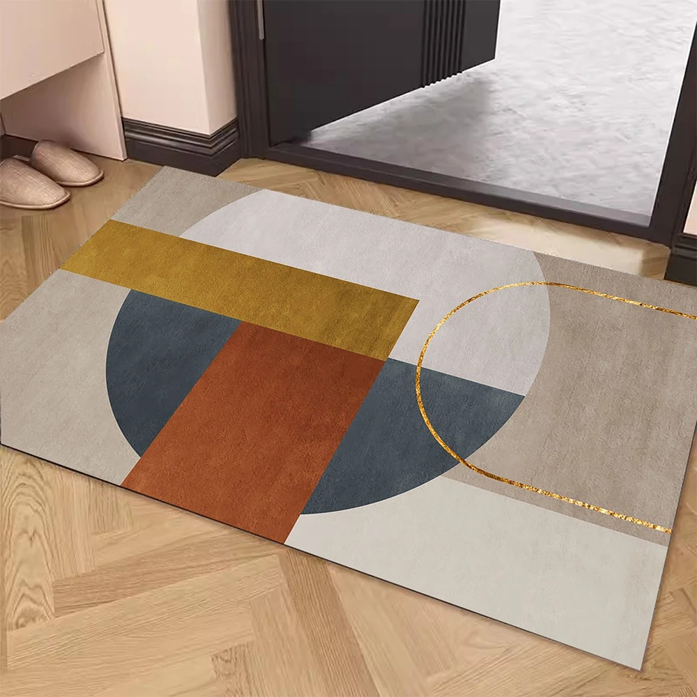 Simple Gray Door Mat Decoration Home Living Room Mat: 1 m2 / WHITE