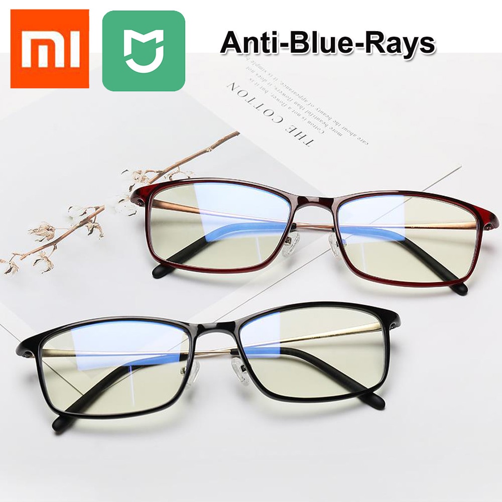 Original Xiaomi Mijia 40% Anti-blue-rays Glasses TR90 Frame Fatigue Proof Eye Protector Goggle For Man Woman Eyeglasses