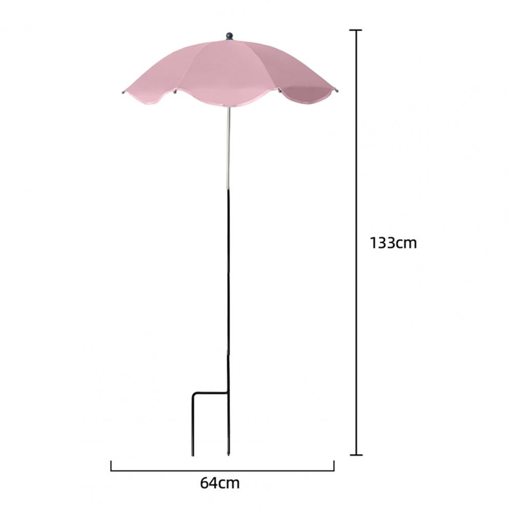 Højdejusterbar planteparasol med pæl, haveskygge, beskytter planter mod solen til potteplanter, blomsterbede til udendørs planter