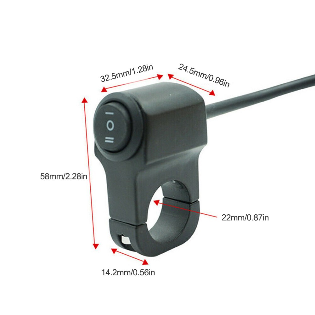 Motorfiets AAN/UIT schakelaar, motorfiets mistlampen schakelaar, 22mm universele motorfiets stuur koplamp rem mistlampen hoorn dubbele bedieningsknop schakelaar(A