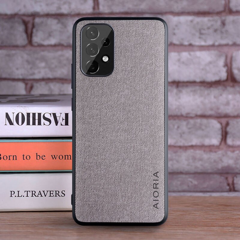 Case for Samsung Galaxy A53 A73 A33 A23 5G coque Luxury textile Leather skin soft phone cover for samsung galaxy a53 case funda
