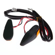 2X5W Motorfiets Richtingaanwijzers Mini Blinker Amber Indicator Lights Lamp 12V Q9QD