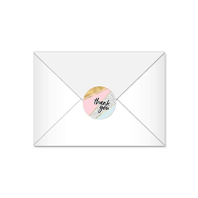 8 ontwerpen van dank u stickers seal labels 500 stuks etiketten per rol sticker voor pakket decoratie briefpapier sticker