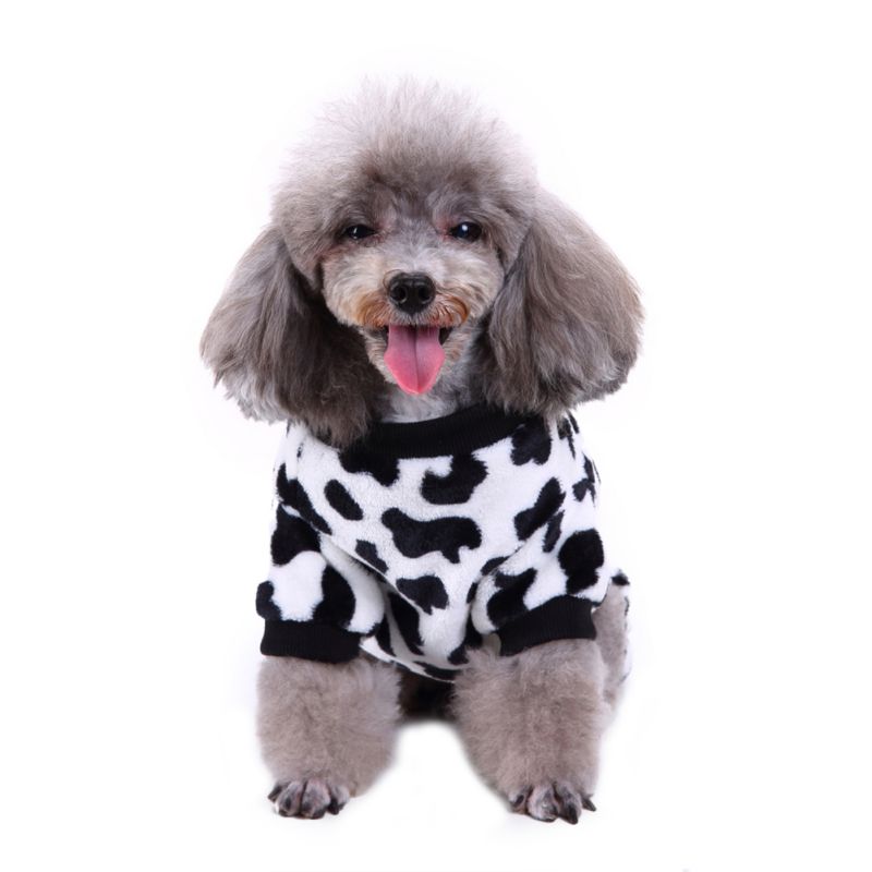 Pet Kleding Kostuum Camouflage Koe Patroon Puppy Hond Kleren Hond Warme Pyjama Winter Vier Voet Fleece Pet Kleding