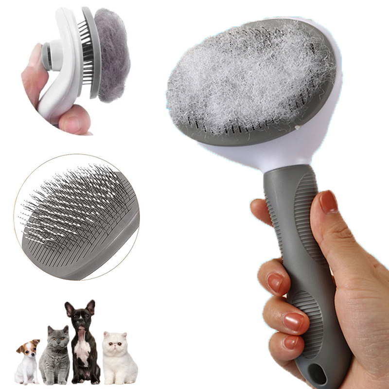 Pet Hair Remover Hondenborstel Kat Kam Dierenverzorging Gereedschap Honden Accessoires Kat Dierbenodigdheden Roestvrij staal Schoonheidsmassagekam