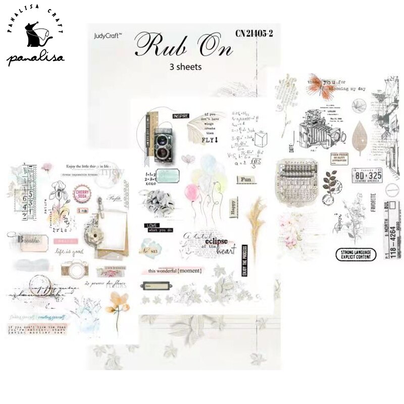 Kit Junk Journal Scrapbooking – 5,5 Lbs De Stash Artiste Vintage Rub On's