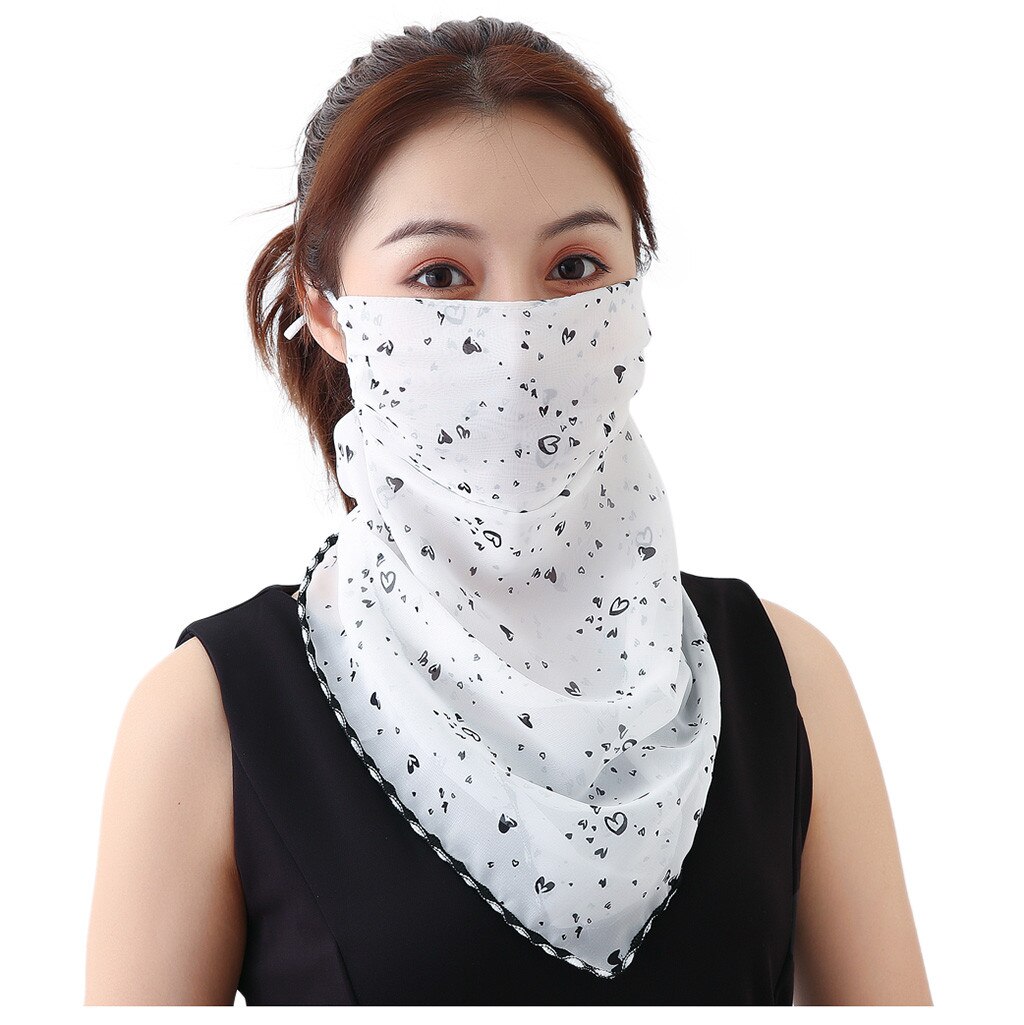Women Sun Protection Print Scarf Dustproof Neck Scarf Masks masque