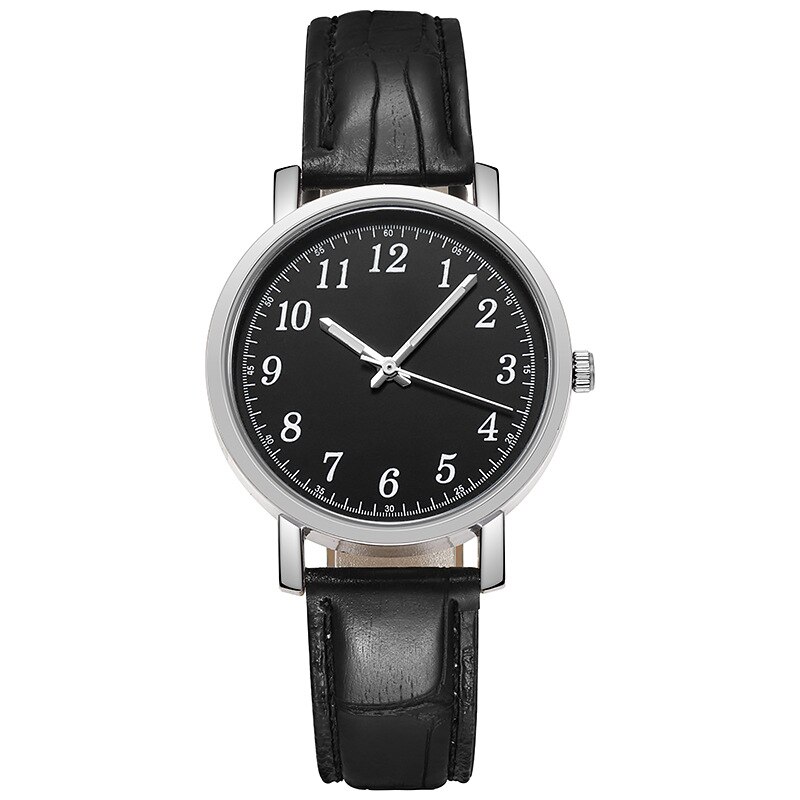 Lovers 'Horloge Eenvoudige Mannen En Vrouwen Horloge Casual Lederen Quartz Paar Klok Gekoppeld Horloges 2022 Amante Relógio: Women full black