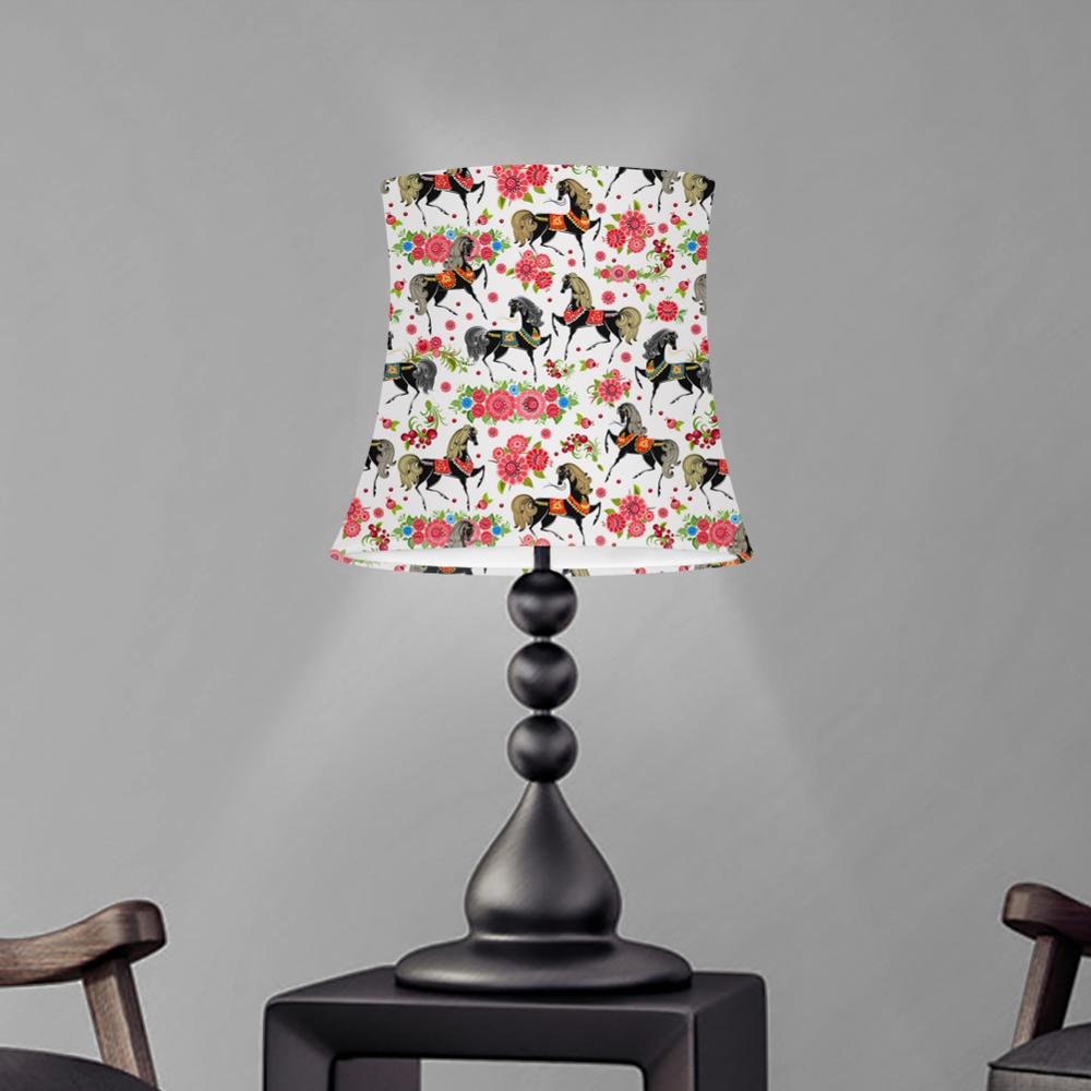 Abat-jour en tissu imprimé cheval, Style nordique moderne, abat-jour de Table de chambre à coucher, couverture de lampe murale/de sol, deux tailles: YY2446HSL
