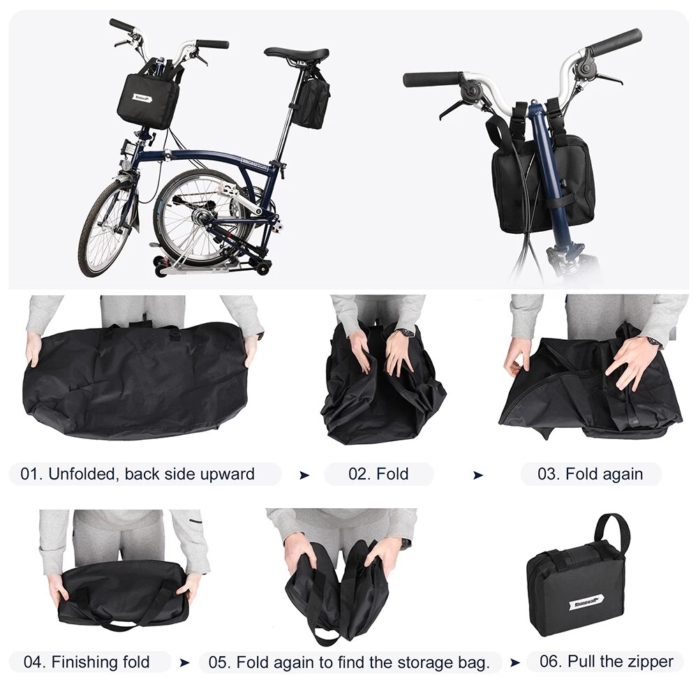 Rhinowalk Folding Bike Carry Bag 14-20 Inch Foldable Bike Storage Bag Portable Fold Bicycle Carrying Bag For Brompton 3Sixty