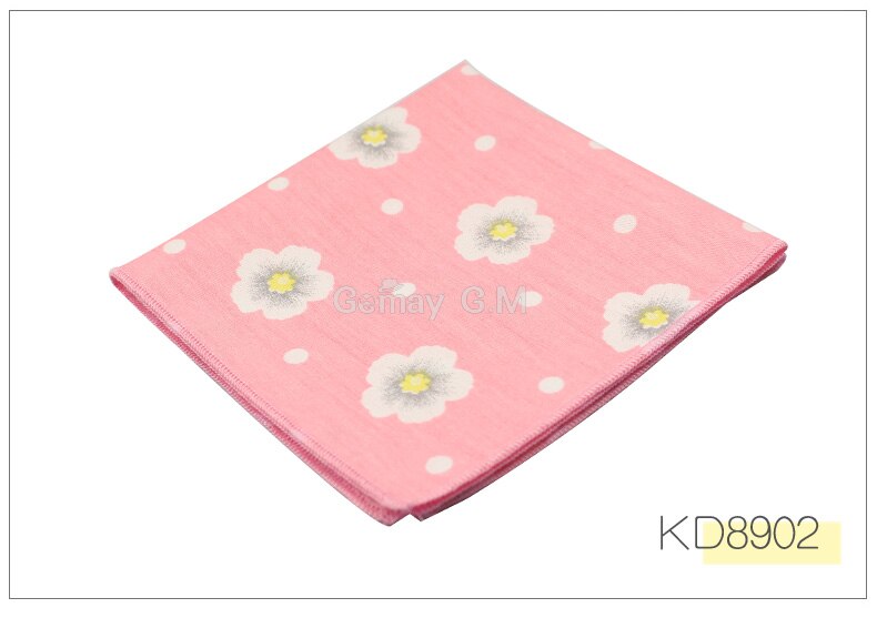 Merk casual heren katoenen zakdoeken geweven bloemenprint pochet heren bruiloft feest zakdoek zachte handdoeken zakdoek: Kd8902