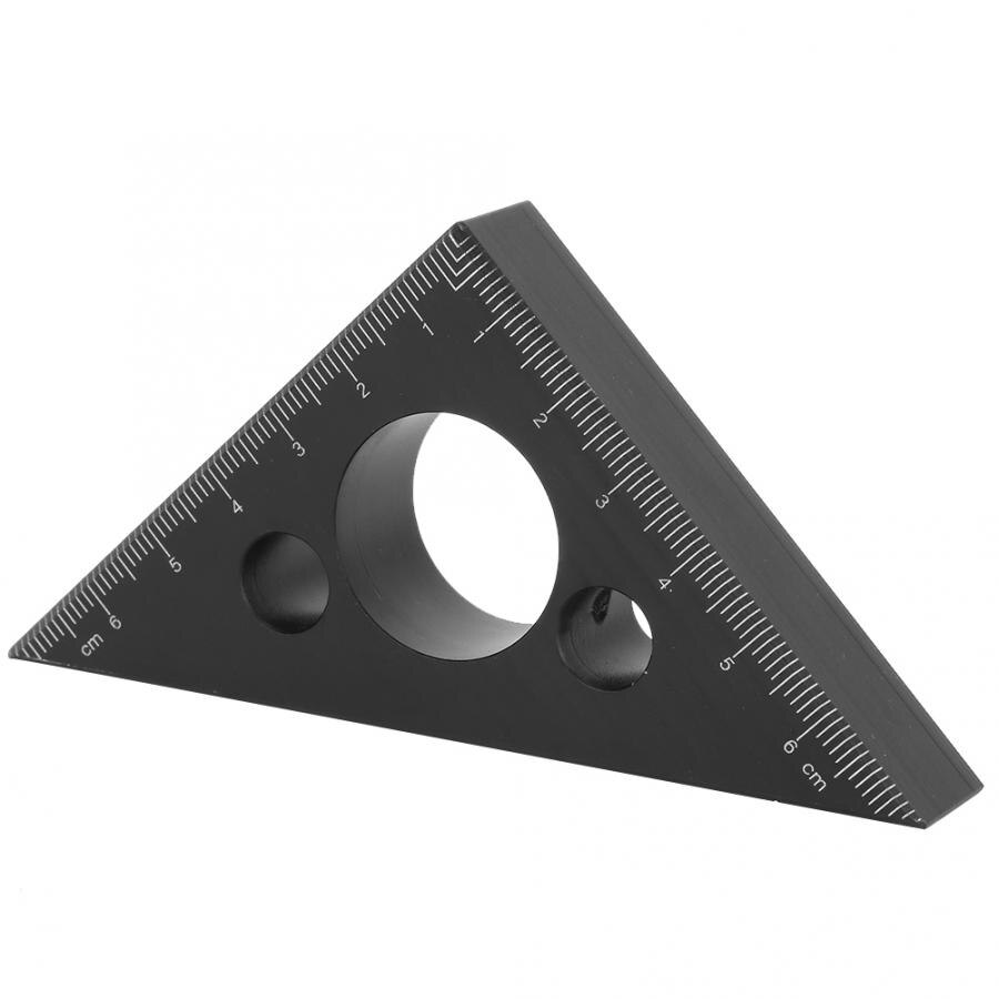 Aluminum Alloy Thickened 45 Degree Triangular Angle Ruler Woodworking Measuring Tool
