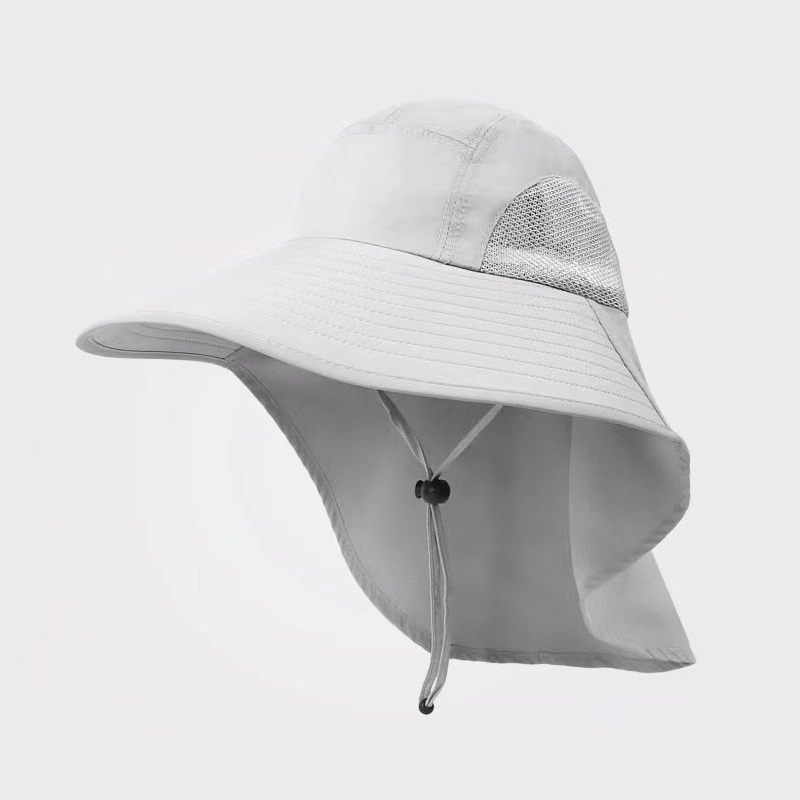 Wide Brim Baseball Hats for Women and Men Sun Cooling Neck Guard Safari Cap for Hiking Fishing Outdoor Hat with Flap: SKY BLUE